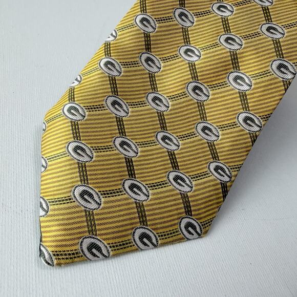 NFL Green Bay Packers Reversible Silk Tie 100% Silk Vintage Logo Pattern - Picture 12 of 16